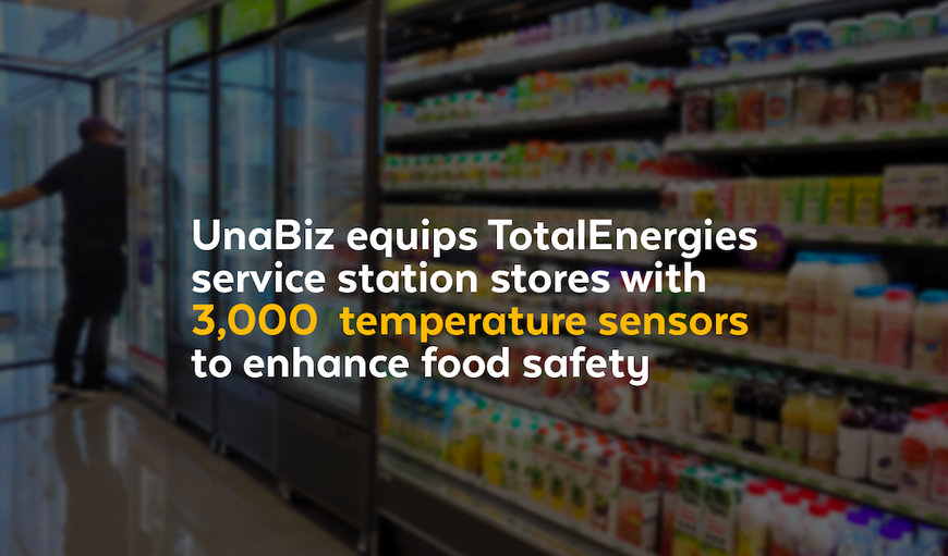 UnaBiz Equips TotalEnergies Service Station Stores with 3,000 Temperature Sensors to Enhance Food Safety